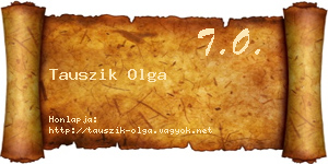 Tauszik Olga névjegykártya